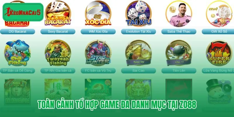 Zo88 với tổ hợp game đa danh mục và nhịp điều hướng mượt mà